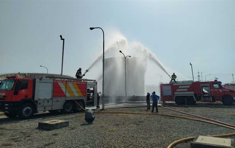 برگزاری مانور مشترک ایمنی در تاسیسات نفتی شمال کشور